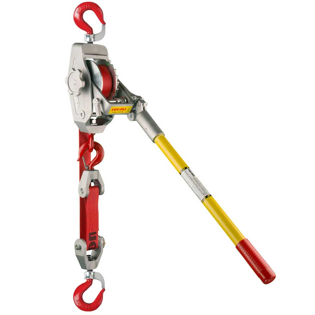 LUG ALL Strap Hoists w/Swivel Gate Hooks and Standard Handles 15 Lug All Strap Hoist