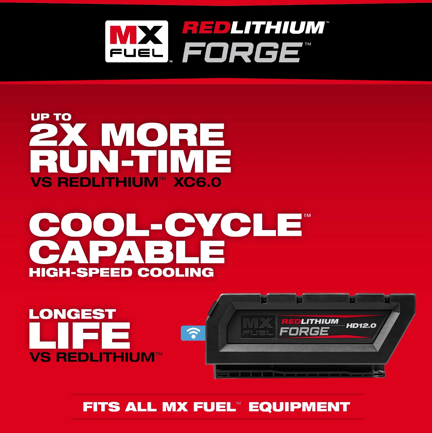 MX FUEL™ REDLITHIUM™ FORGE™ HD12.0 Battery Pack 2 MX FUEL™ REDLITHIUM™ FORGE™ HD12.0 Battery Pack - Image 2